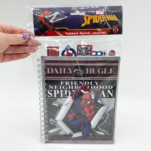 Marvel Spider-Man Daily Bugle Tabbed Spiral‎ Journal Notebook Stationery